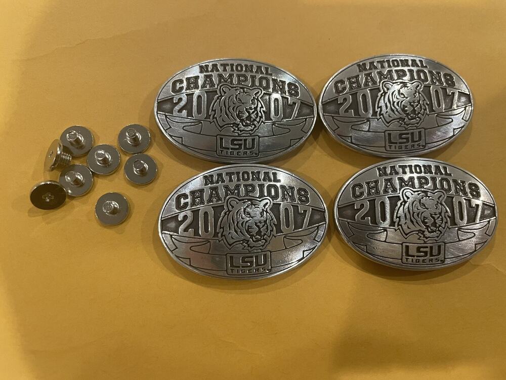 Lot Of 4 LSU Tigers 2007 National Championship Conchos With Screws 1 1/2” Wide